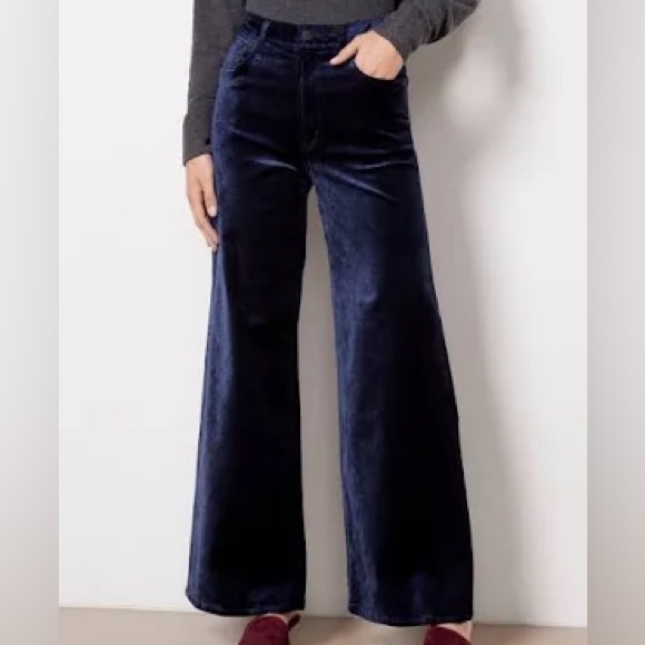 Citizens of humanity Paloma high waisted velvet wide leg pants size 26 - Picture 1 of 9